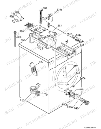 Взрыв-схема стиральной машины Rex Electrolux RWW1686HDW - Схема узла Hydraulic System 272